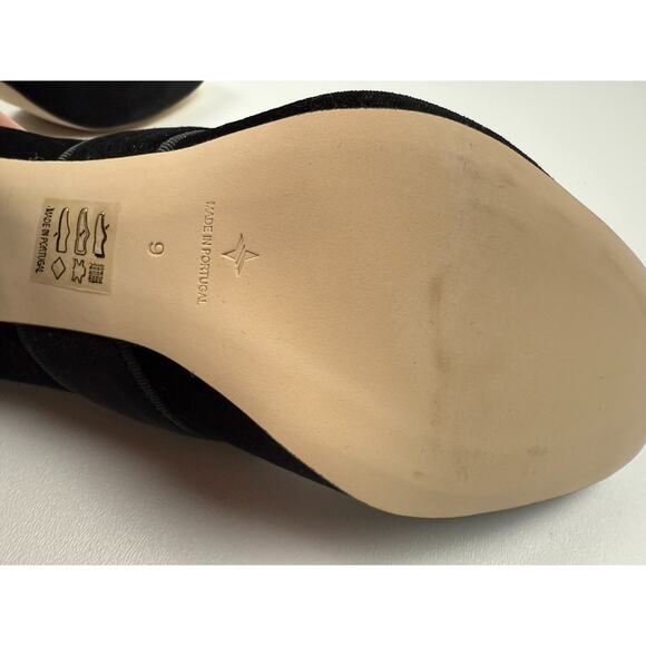 Tuckernuck Black Velvet Ellie Mary Jane Block Heels Size 9 - Picture 5 of 10